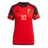 Echipament fotbal Belgia Eden Hazard #10 Tricou Acasa Mondial 2022 pentru femei maneca scurta